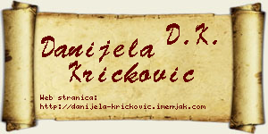 Danijela Kričković vizit kartica